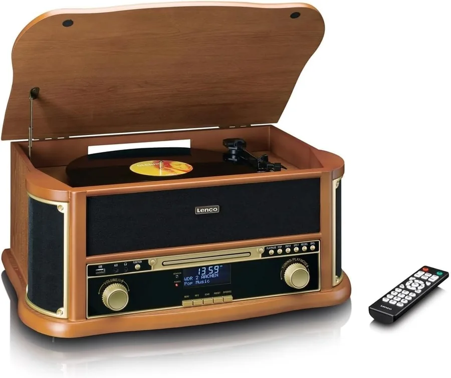 Home 69 Giradischi Lenco TCD-2571 con radio DAB+, CD e Bluetooth