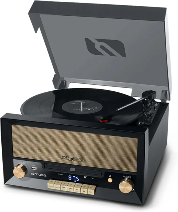 Home 73 Giradischi MUSE MT-110B con CD, USB, AUX e Bluetooth