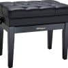 Roland RPB-500PE Banqueta de piano negra pulida con compartimento 3 Roland RPB-500PE Banqueta de piano negra pulida con compartimento