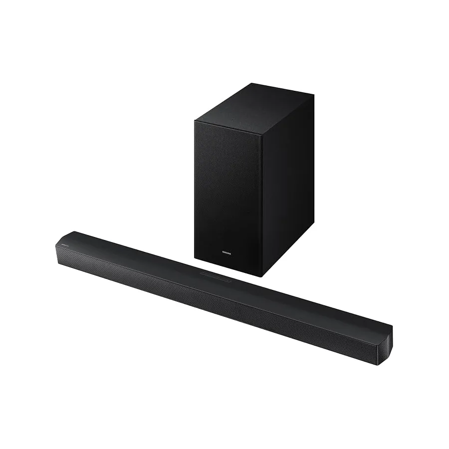 Home 62 Barra de sonido Samsung HW-B650F con subwoofer inalámbrico en primer plano
