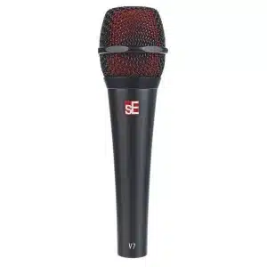 Micrófono dinámico SE Electronics V7 Black supercardioide para voz en directo, en negro