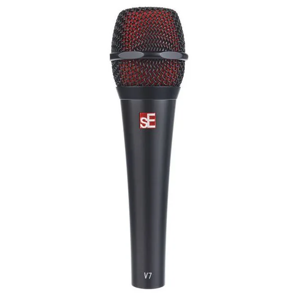 Home 48 Micrófono dinámico SE Electronics V7 Black supercardioide para voz en directo, en negro