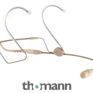 Micrófono de diadema de condensador Sennheiser HSP 4 con conector EW, color beige, para uso profesional en directo y broadcasting