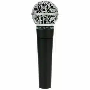 Micrófono dinámico Shure SM58 LC cardioide para voz en directo, en negro