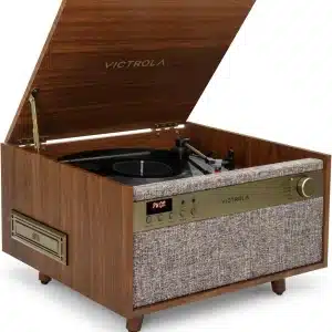 Centro musicale Victrola Century 6-in-1 in noce