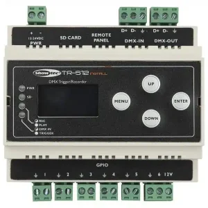Registratore DMX Showtec TR-512 Install per guida DIN