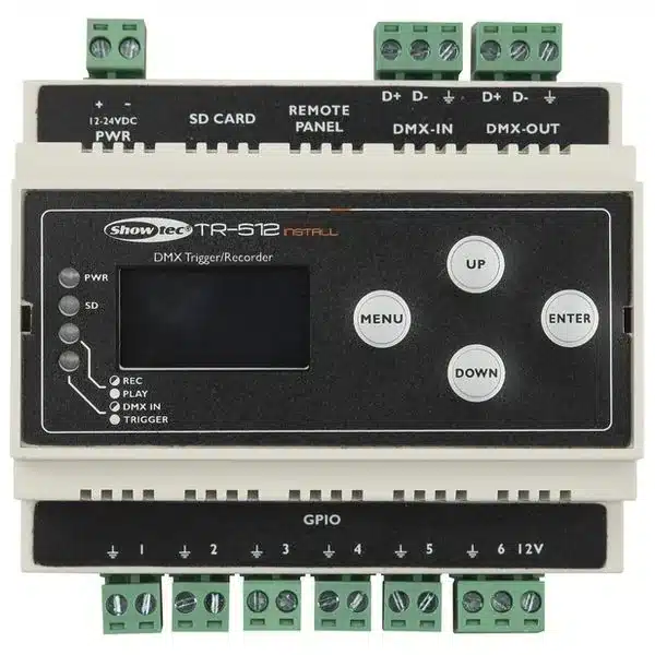 Registratore DMX Showtec TR-512 Install per guida DIN